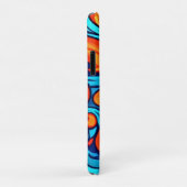 Blauw Vlammend Abstract Case-Mate iPhone Case (Achterkant/rechts)