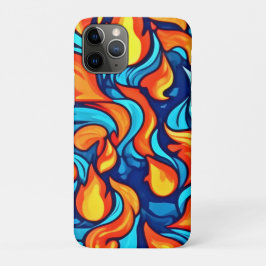 Blauw Vlammend Abstract Case-Mate iPhone Case