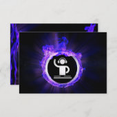 blauw vlammenpictogram DJ laserlicht Kaart (Voorkant / Achterkant)