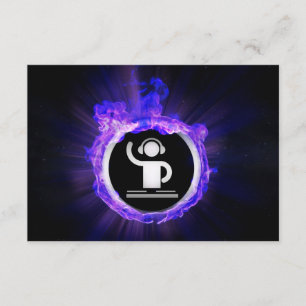 blauw vlammenpictogram DJ laserlicht Kaart