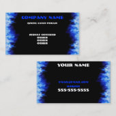 blauw vlammenvisitekaartje visitekaartje (Voorkant / Achterkant)