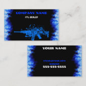 blauw vlammenvisitekaartje visitekaartje (Voorkant / Achterkant)