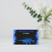 blauw vlammenvisitekaartje visitekaartje (Staand voorkant)