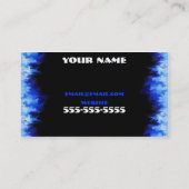 blauw vlammenvisitekaartje visitekaartje (Achterkant)