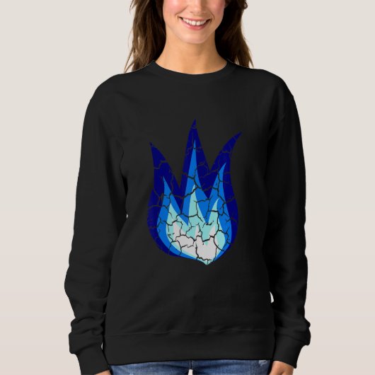 Blauw Vlamvuur Verversd Trui (Voorkant)