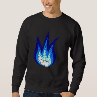Blauw Vlamvuur Verversd Trui