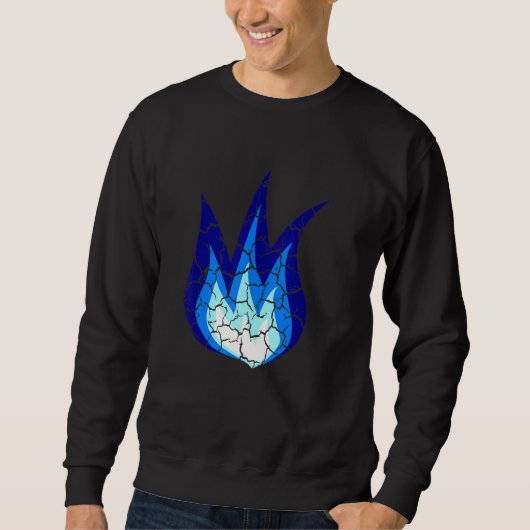 Blauw Vlamvuur Verversd Trui (Voorkant)