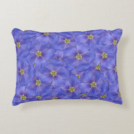 Blauw vlas naadloos patroon accent kussen