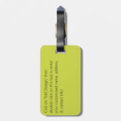 Blauw vlas naadloos patroon bagagelabel (Achterkant verticaal)