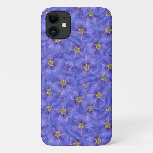 Blauw vlas naadloos patroon Case-Mate iPhone case (Achterkant)