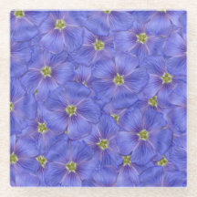 Blauw vlas naadloos patroon