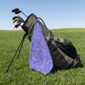 Blauw vlas naadloos patroon golfhanddoek (Groen)