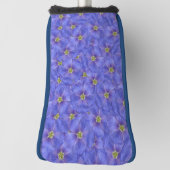 Blauw vlas naadloos patroon golfheadcover (Draai 90)