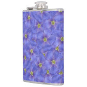 Blauw vlas naadloos patroon heupfles (Links)