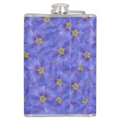 Blauw vlas naadloos patroon heupfles (Achterkant)