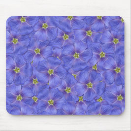 Blauw vlas naadloos patroon muismat