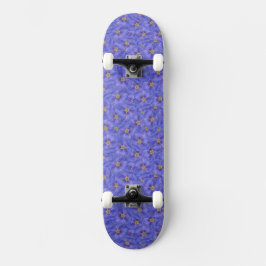 Blauw vlas naadloos patroon persoonlijk skateboard