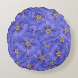 Blauw vlas naadloos patroon rond kussen