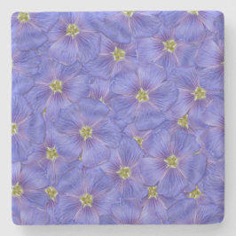 Blauw vlas naadloos patroon stenen onderzetter