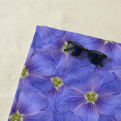 Blauw vlas naadloos patroon strandlaken (In situ)