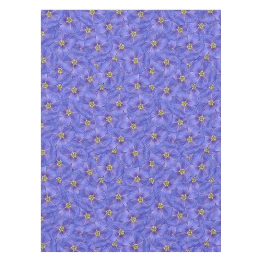 Blauw vlas naadloos patroon tafelkleed (Voorkant)