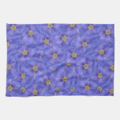 Blauw vlas naadloos patroon theedoek (Horizontaal)