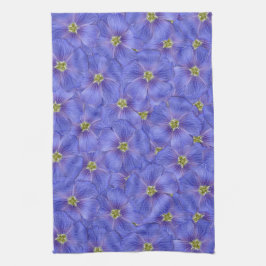 Blauw vlas naadloos patroon theedoek