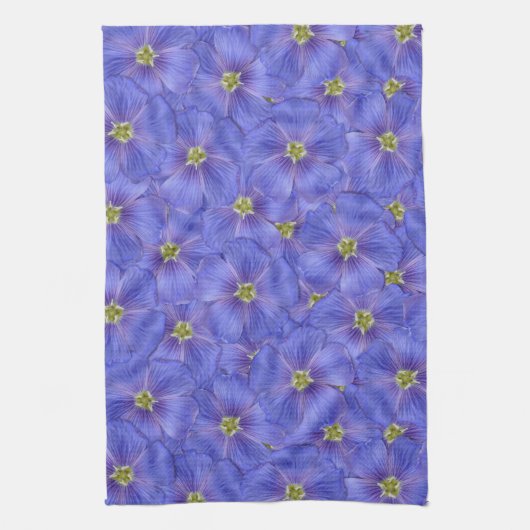 Blauw vlas naadloos patroon theedoek (Verticaal)