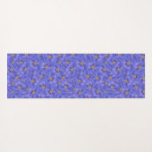 Blauw vlas naadloos patroon yogamat (Achterkant (horizontaal))