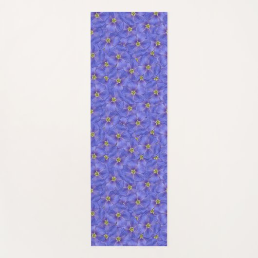 Blauw vlas naadloos patroon yogamat (Voorkant)