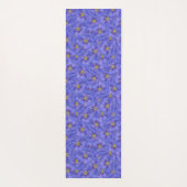 Blauw vlas naadloos patroon yogamat (Achterkant)