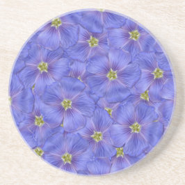 Blauw vlas naadloos patroon zandsteen onderzetter