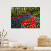 Blauw vliegpad poster (Keuken)