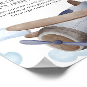  blauw vliegtuig, eerste jaardagonderbreking poster (Hoek)