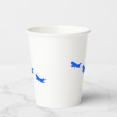 Blauw vliegtuig papieren bekers (Links)