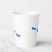 Blauw vliegtuig papieren bekers (Rechts)