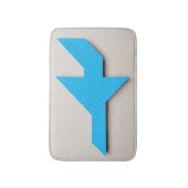 Blauw vliegtuig Tangram Badmat (Voorkant Verticaal)