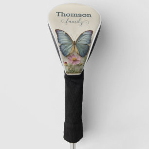 Blauw vlinder bloemrijke tuin familie golfheadcover