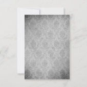 Blauw vlinder Damask Vrijgezellenfeest Kaart (Achterkant)