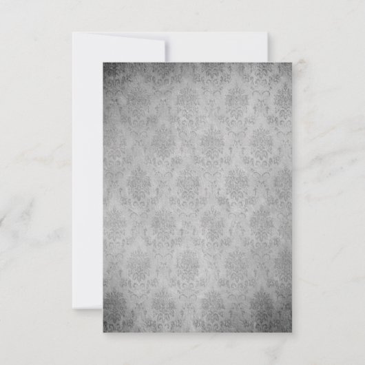 Blauw  vlinder Damask Vrijgezellenfeest Kaart (Achterkant)