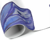 Blauw vlinder inpakpapier, 30 in x 6 ft cadeaupapier (Rol Hoek)