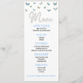 Blauw vlinder met gemarteld startmenu menu (Voorkant)