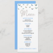 Blauw vlinder met gemarteld startmenu menu (Voorkant / Achterkant)