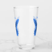 Blauw Vlinder Ontwerp Glas (Links)