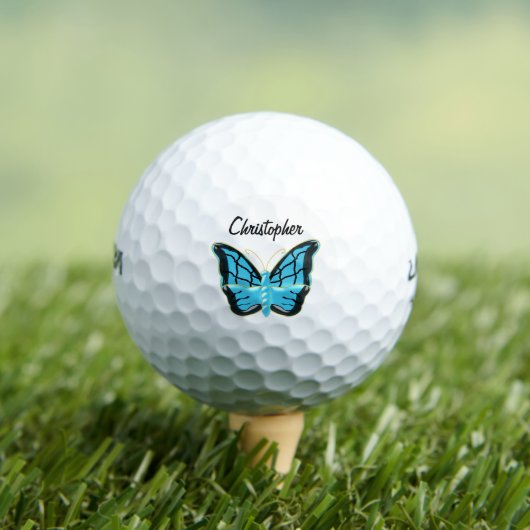 Blauw Vlinder Ontwerp Golfballen (Insitu Shirt)