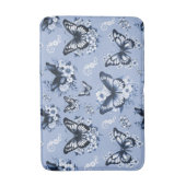 Blauw Vlinder Patroon Badmat (Voorkant Verticaal)