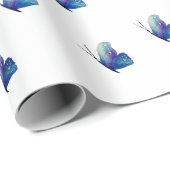 Blauw vlinderbloemkool cadeaupapier (Rol Hoek)