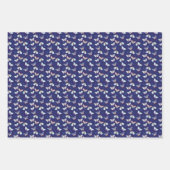 blauw vlinderinpakpapier inpakpapier vel (Voorkant 3)