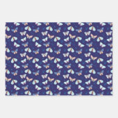 blauw vlinderinpakpapier inpakpapier vel (Voorkant 2)