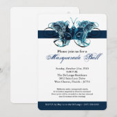 Blauw vlindermasker Masker Kostuum Halloween Kaart (Voorkant / Achterkant)